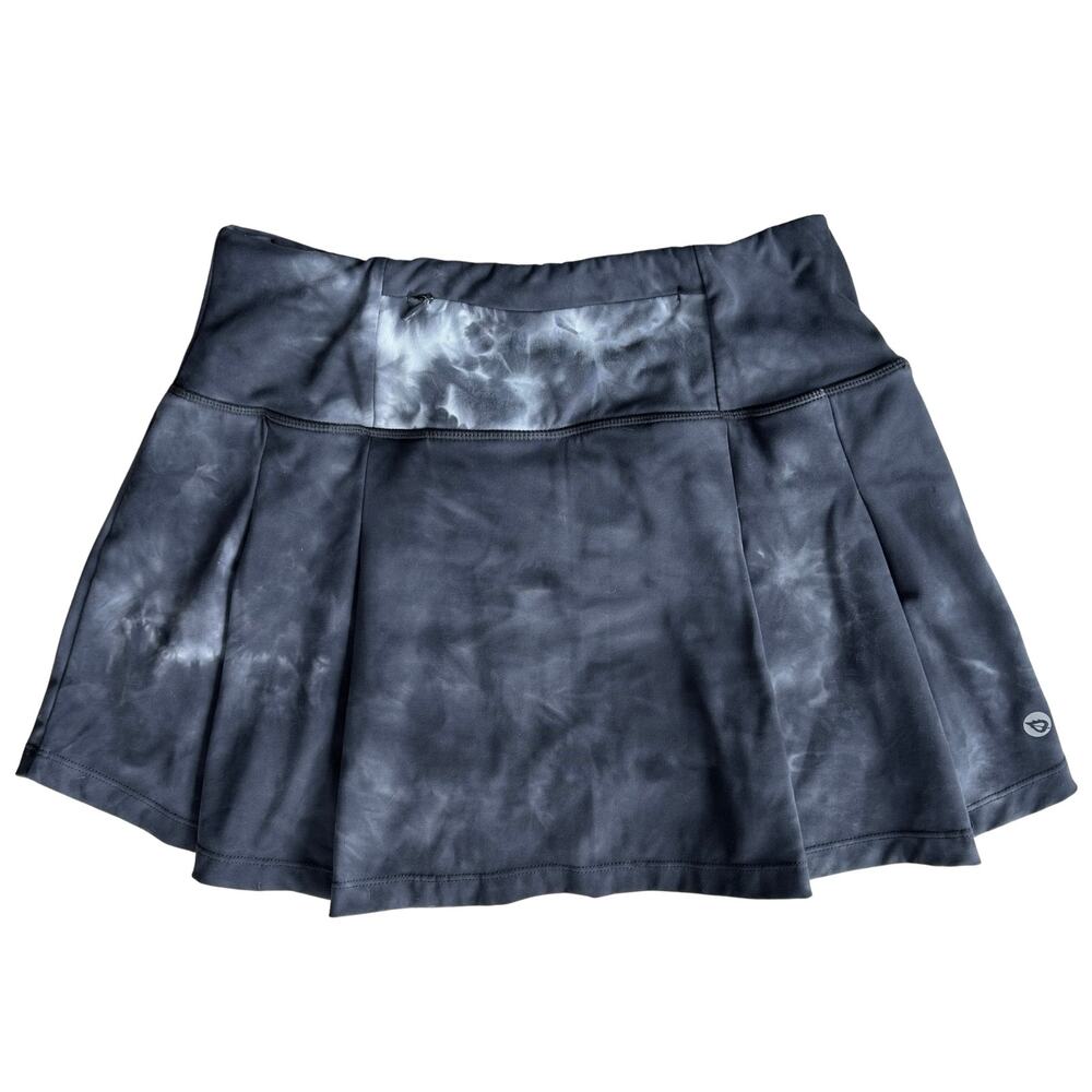 Baleaf Flyleaf Tie Dye Grey Blue Tennis Skort Medium Built-In Shorts - Picture 7 of 13